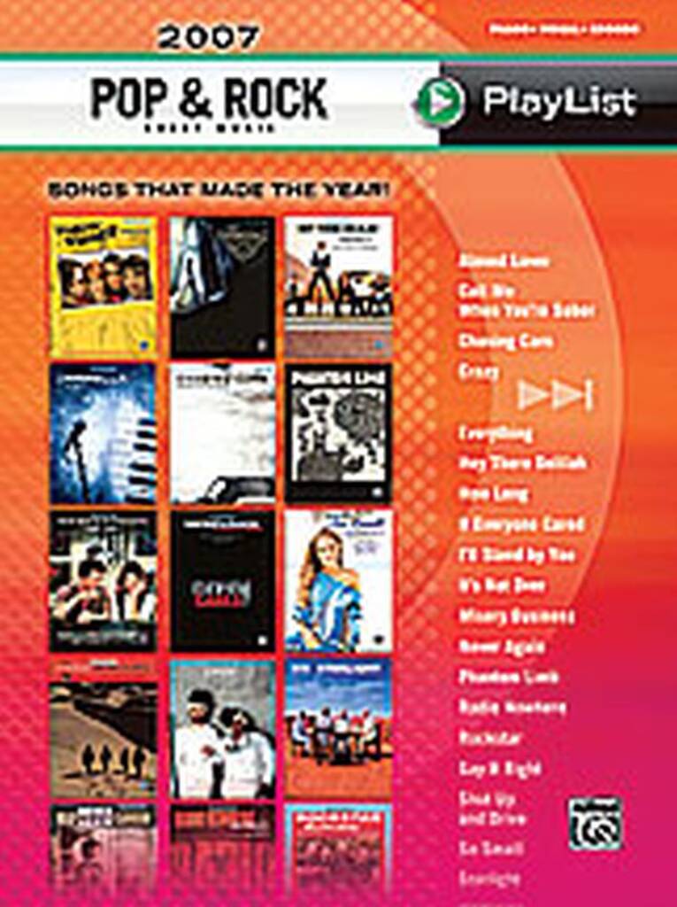 2007 Pop and Rock Sheet Music Playlist Pvg